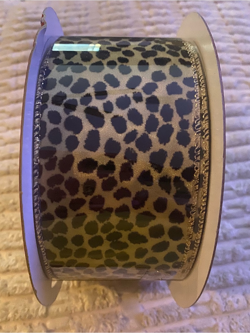 New Premium Leopard Print Wired Ribbon 2.5” x 50 Yards Animal Print Wreath Bow
